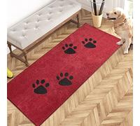 PURRUGS Felpudo atrapador de suciedad de 24 x 59 pulgadas, antideslizante, lavable a máquina, rascador de zapatos, tapete de puerta de perro, tapete súper absorbente para zapatos y patas húmedas