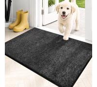 PURRUGS Felpudo para puerta que atrapa la suciedad, antideslizante, lavable a máquina, tapete de entrada para perro, tapete de entrada súper absorbente para puerta delantera, puerta trasera, zapatos y