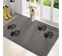 PURRUGS Tapete para puerta de 31.5 x 47 pulgadas, antideslizante, lavable a máquina, rascador de zapatos, tapete para puerta de perro, tapete superabsorbente para zapatos y patas húmedas