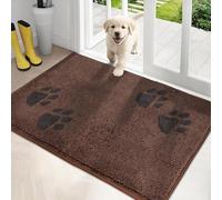 PURRUGS Tapete para puerta de 31.5 x 47 pulgadas, antideslizante, lavable a máquina, rascador de zapatos, tapete para puerta de perro, tapete superabsorbente para zapatos y patas húmedas