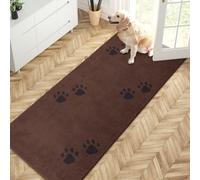 PURRUGS Tapete para puerta de 31.5 x 70.0 pulgadas, antideslizante, lavable a máquina, rascador de zapatos, tapete para puerta de perro, tapete superabsorbente para zapatos húmedos y patas