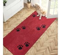 PURRUGS Tapete para puerta de 31.5 x 70 pulgadas, antideslizante, lavable a máquina, rascador de zapatos, tapete para puerta de perro, tapete súper absorbente para zapatos y patas húmedas