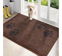 PURRUGS Tapete para puerta de 34 x 59 pulgadas, antideslizante, lavable a máquina, rascador de zapatos, tapete para puerta de perro, tapete superabsorbente para zapatos y patas húmedas