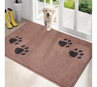 PURRUGS Tapete para puerta de 34 x 59 pulgadas, antideslizante, lavable a máquina, rascador de zapatos, tapete para puerta de perro, tapete súper absorbente para zapatos y patas húmedas