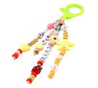 Purse Charm Beaded - Backpack Key Ring Purse Charm, Personalized Monogram Keychain, Rainbow Acrylic Keyring, Rainbow Keyring Backpack Decoration For Women, Kids, Girls Birthday Christmas Holiday