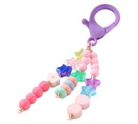 Purse Charm Beaded - Backpack Key Ring Purse Charm, Personalized Monogram Keychain, Rainbow Acrylic Keyring, Rainbow Keyring Backpack Decoration For Women, Kids, Girls Birthday Christmas Holiday