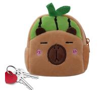 Purse En Efectivo De Felpa - Cartera De Dibujos Animados, Bolsa De Organización Portátil | Purse De Dibujos Animados Al Aire Libre, Bolsa De Moneda Con Tema De Capybara, Bolsas De Arge, verde, Se