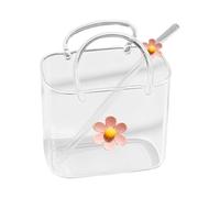 Purse Glass Drink Bag 770ml with - Straw Handbag Shaped Clear Cup Glass for