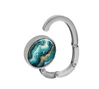 Purse Hook for Table - Foldable Travel Handbag Organizer Holder | Desk Purse Hanger | Round Ceramic Folding Bag Hooks, Portable Desktop Handbag Hook, for Women Wife Mom Office Home Apartment Travel Va