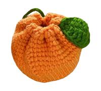 Purse para monedas naranjas | Mignon Coin Purse - Sweping Crochet Purse, Crochet Tangerine Bag, en forma de naranja para mujeres, cuña, cargadores como Acción de Gracias y Navidad, esta elegante bolsa
