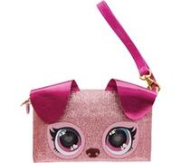 Purse Pets, Keepin’ It Clutch Dazzling Diva, juguete y bolso de mano de cachorro con ojos arcoíris que se iluminan, juguetes para niñas a partir de 4 años, Bolsa rosa neón, Purse Pets , Keepin’ It Clu
