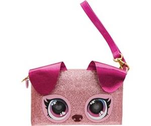 Purse Pets, Keepin’ It Clutch Dazzling Diva, juguete y bolso de mano de cachorro con ojos arcoíris que se iluminan, juguetes para niñas a partir de 4 años, Bolsa rosa neón, Purse Pets , Keepin’ It Clu