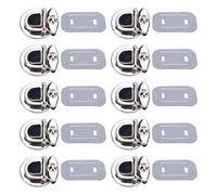 Purse Press Lock 25mm Silver | 10 Sets Metal Tuck Lock Clasp with 30x39mm Baseplate | Replacement Lock for Handbag/Bag/Craft | Alloy Material Secure Closure