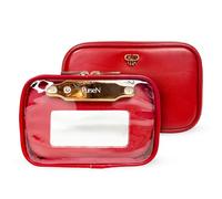 PurseN Litt LITTMINI - Bolsa de maquillaje con espejo desmontable + luz LED, versátil, compacta, de primera calidad, con bolsas extraíbles para organización, ideal para viajes esenciales diarios