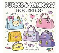 Purses & Handbags Coloring Book: Bold & Easy Designs | Cute Purses, Handbags & Fashion for Relaxation