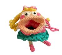 Purso de teléfono celular | Lindo Knitted Sausage Mouth - Cartoon Phone Purse Shoulder Bag | for Women Girls Outdoor Shopping Fechado Travel Birthday Holiday Party Favors, Verde, Consulte la