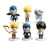 Puruuige 5 unids/set Death Note Figura Q versión Clayman, 4 pulgadas Ryuuku L Light Yagami Figura PVC estatua adornos