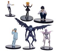 Puruuige 6 piezas Figura Estatua de Death Note Anime Light Yagami/Misa Amane/Ryuk/Rem Modelo de Figurina PVC Colección de Personajes de Dibujos Animados Escultura Decoración de Escritorio Regalos