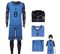 Puruuige Blue Lock - Disfraz de cosplay de Isagi Yoichi, uniforme de fútbol, conjunto completo de Bachira Meguru, traje de chándal de anime para juego de rol, disfraz de Halloween, No.8-bachira