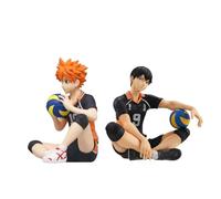 Puruuige Haikyuu Shoyo Hinata Figura Modelo Take the Ball Sitting Pose Personaje Estatua Anime Figura de acción Coleccionables Adornos