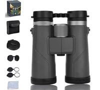Puruxe Binoculars for Adults High Powered, Puruxe 10×42 HD Binoculars, with BAK4 Prism Glass, IPX7 Waterproof, High-Powered Magnification for Birdwatching Hiking (Black)