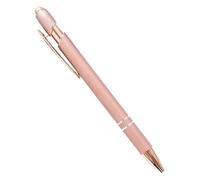 PURYN 20-200 bolígrafos de metal al por mayor con pantalla táctil, para oficina, escuela, publicidad, logotipo personalizado, grabado láser (oro rosa (rosa), 50 bolígrafos)