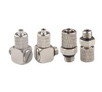 PURYN 5 mini mangueras neumáticas de montaje de tubería OD 3 mm, 4 mm, 5 mm, 6 mm, rosca macho M3 M4 M5 M6 de cobre recto/conector rápido tipo codo (manguera OD 4 mm - M5, PC)