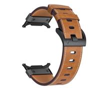 PURYN Correa de cuero de metal para Samsung Galaxy Watch Ultra 47 mm Correa de pulsera de negocios de acero inoxidable para Galaxy Watch Ultra 47 mm Correas de reloj(Brown)