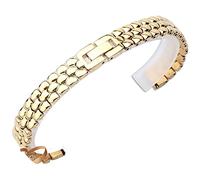 PURYN Correa de reloj de acero inoxidable plateada de oro rosa correa de repuesto 6 8 10 12 14 mm esfera de tamaño pequeño señora moda reloj cadena, 12mm, Agate