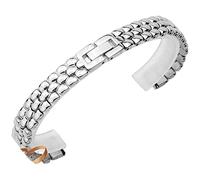 PURYN Correa de reloj de acero inoxidable plateada de oro rosa correa de repuesto 6 8 10 12 14 mm esfera de tamaño pequeño señora moda reloj cadena, 10mm, Agate