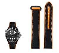 PURYN Correa de reloj de goma de nailon de 20 mm y 22 mm para Omega Seamaster Planet Ocean para hombre, correa de cierre desplegable, accesorio de reloj de silicona, 22mm, Agate