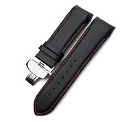 PURYN Correa de reloj de piel auténtica de 22 mm, 23 mm, 24 mm, para Tissot T035 617 627 439, color marrón y negro, correa de reloj de piel de becerro con cierre de mariposa, 23mm, Agate