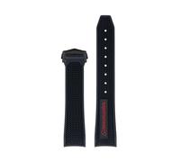 PURYN Correa de reloj para Omega 300 AT150 PLANET OCEAN 600, correa de 20mm a 21mm para hombres y mujeres(Black Red 7,20mm)
