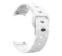 PURYN Correa de silicona de 20 mm para Samsung Galaxy Watch 6 Classic 47 mm 43 mm/4 reloj de pulsera con patrón de fútbol clásico 5pro 45 mm/4/5/6/7 40 mm 44 mm(White,Watch 7 6 5 4)