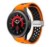 PURYN Correa de silicona para Samsung Galaxy Watch 6 Classic 43mm 47mm 5Pro 45mm Correa con hebilla magnética para Galaxy Watch 6 5 4 40mm 44mm(Beige,Watch 4 5 40MM 44MM)