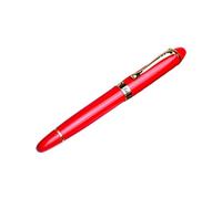 PURYN Pluma estilográfica pulidora de gotas de agua con cuchillo largo de punta de 0,7 mm, punta giratoria de succión de tinta y escritura (rojo, 1 mm)