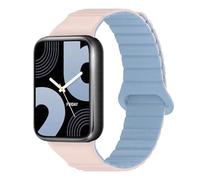 PURYN Silicone Magnetic Band for Original Xiaomi Miband 9 Pro/Redmi Watch 4 Strap Watchband Bracelet for Mi Band 8 Pro Wristband(Pink-Blue,For Miband 8 Pro)