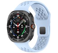 PURYN Soft Breathable Silicone Band for Samsung Galaxy Watch 7 Ultra 47mm Sports Loop Strap No Gaps Bracelet for GALAXY 7 ULTRA 47MM Watchbands(Light blue)