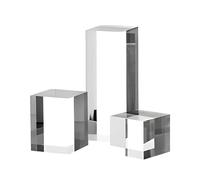 Purzen Barra Acrílica Cuadrada Transparente Sólida para DIY Manualidades Creación de Modelos Proyectos Display Diseño Artístico y Uso Industrial,80mmx80mmx250mm