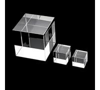 Purzen Barra Cuadrada de Acrílico Transparente Macizo para Modelos Educativos Proyectos DIY Manualidades Exhibición y Prototipado Técnico,100mmx100mmx200mm