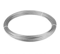 Purzen Cable tensado de Acero 4mm 5m con Kit de fijación para toldos barandillas decoración Exterior Bricolaje,3mm (7x7) 50 m