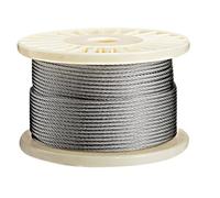 Purzen Cable tensado de Acero 4mm 5m con Kit de fijación para toldos barandillas decoración Exterior Bricolaje,0.5mm(7x7) 10m