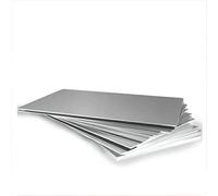 Purzen Hoja Acero Inoxidable 304 Acabado Liso para Decoración y Mobiliario,100mmx100mmx0.3mm(15pcs)