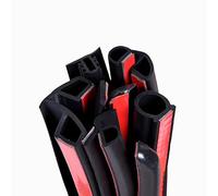 Purzen Sello de Goma D-Type Grande Fondo Plano para Reducción de Ruido Automotriz, Protección contra el Polvo y Resistente a Las Inclemencias del Tiempo, Sellado de Grietas,5m