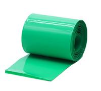 Purzen Tubo Termorretráctil PVC Verde 1m,Aislamiento Eléctrico para Reparación y Mantenimiento DIY, Tubo Resistente,195mm（1m）