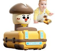 Push and Go Friction Powered Car, Cute Cartoon Shape Stunt Car, Safe Truck Toys, Birthday New Year Christmas Easter Present, Durable Vehicle Toy for Children’s Playtime