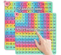 Push and Pop Bubble Fidget Toy, Pop It Tablas Multiplicar, Autismo Juguetes Apretar, Juguetes Antiestrés 2 in 1 Multiplicación Push Bubble Juguete de Números Juguetes Educativo, para Niños y Adultos