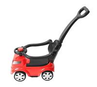 Push Baby Ride Corcule, Cochecito de Mano Recién Nacido con Volante de Silbato, Rueda Delantera Universal, Rojo para Viajar y Uso Al Aire Libre