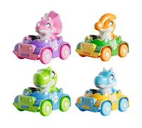 Push Car, Dinosaur Car | Press en de Dinosaurio y Go Car para niños pequeños | Touch and go Animal Vehicle Friction Game para niños, niñas, niños, Mayores de 3 años