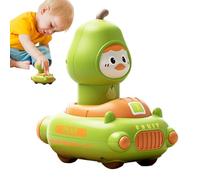 Push Car Toy for Baby | Cartoon Fruit Themed Press-Activated Car Toy | Interactive Cognitive Play Vehicle Set with 360-Degree Rotating Head | Educational Game for Babies, Perfect for Easter Basket